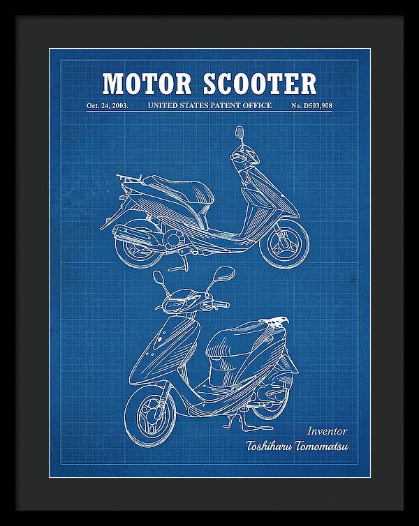 Motor Scooter Blueprint Patent Usd503908s1