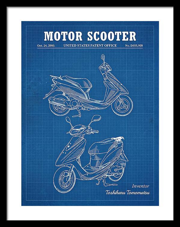 Motor Scooter Blueprint Patent Usd503908s1