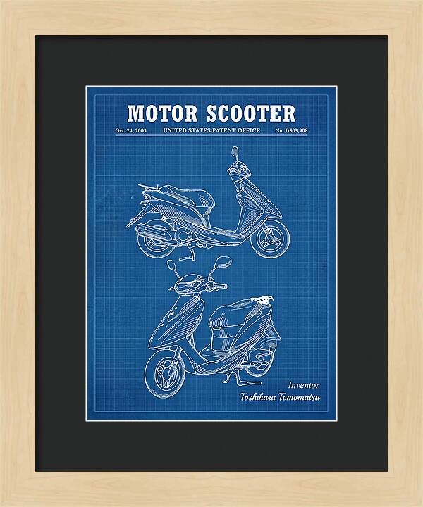Motor Scooter Blueprint Patent Usd503908s1