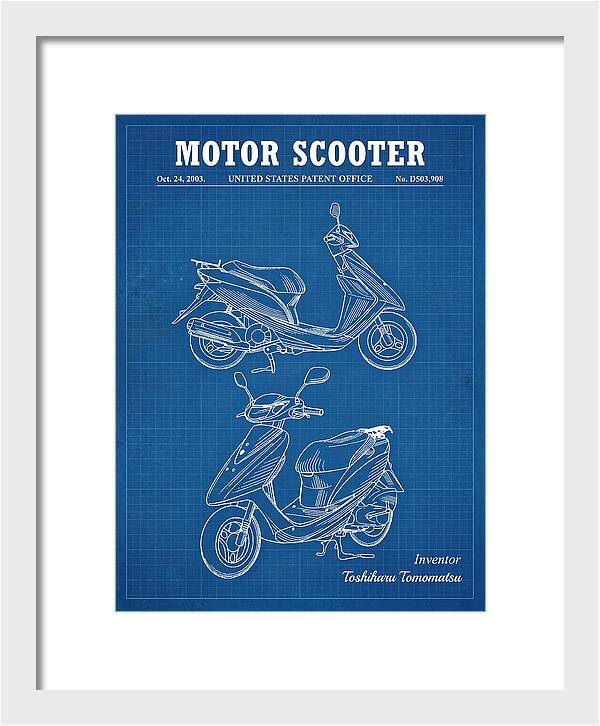 Motor Scooter Blueprint Patent Usd503908s1