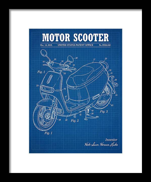 Motor Scooter Gogoro Blueprint Patent Usd928040s1