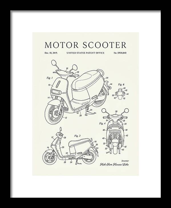 Motor Scooter Gogoro Minimalist Patent Usd928040s1