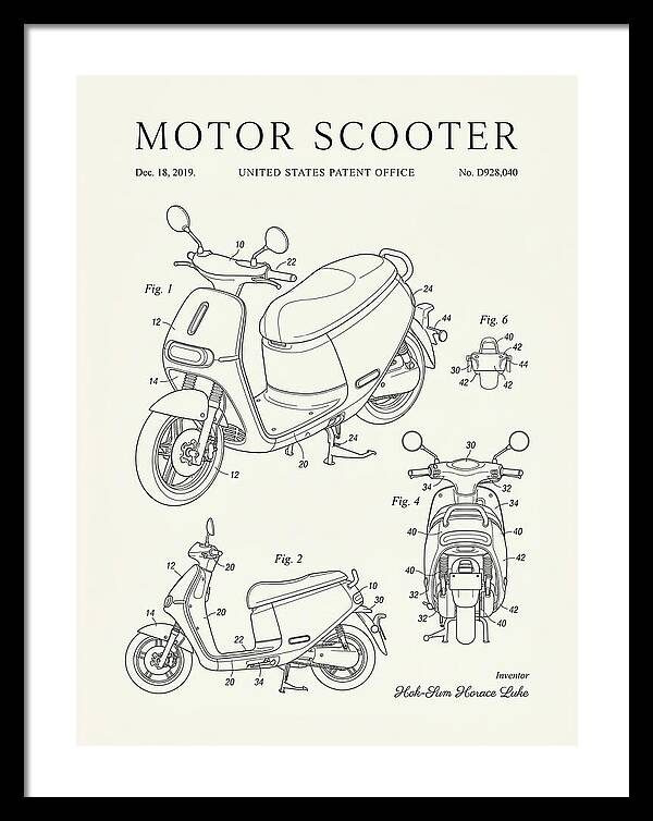 Motor Scooter Gogoro Minimalist Patent Usd928040s1