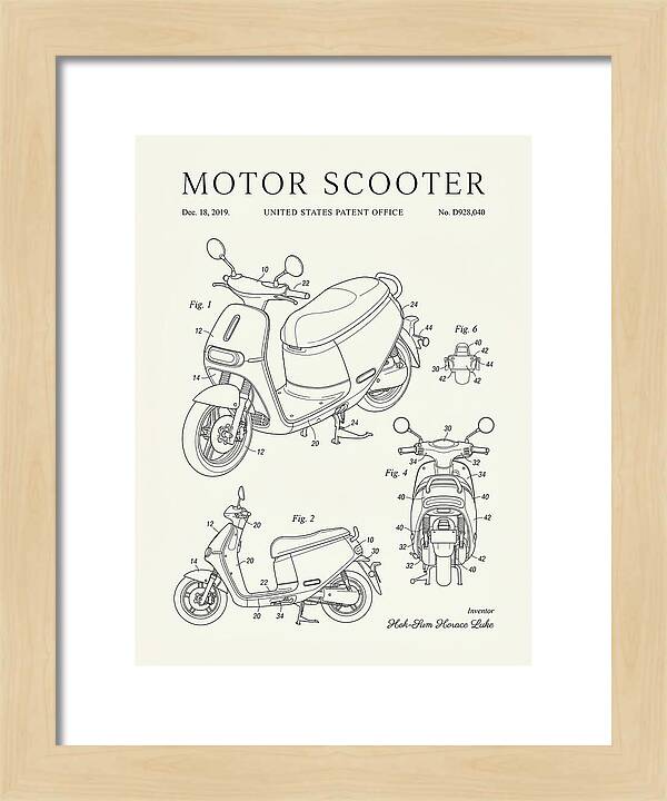 Motor Scooter Gogoro Minimalist Patent Usd928040s1