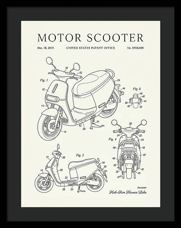 Motor Scooter Gogoro Minimalist Patent Usd928040s1