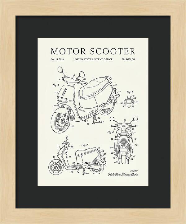 Motor Scooter Gogoro Minimalist Patent Usd928040s1