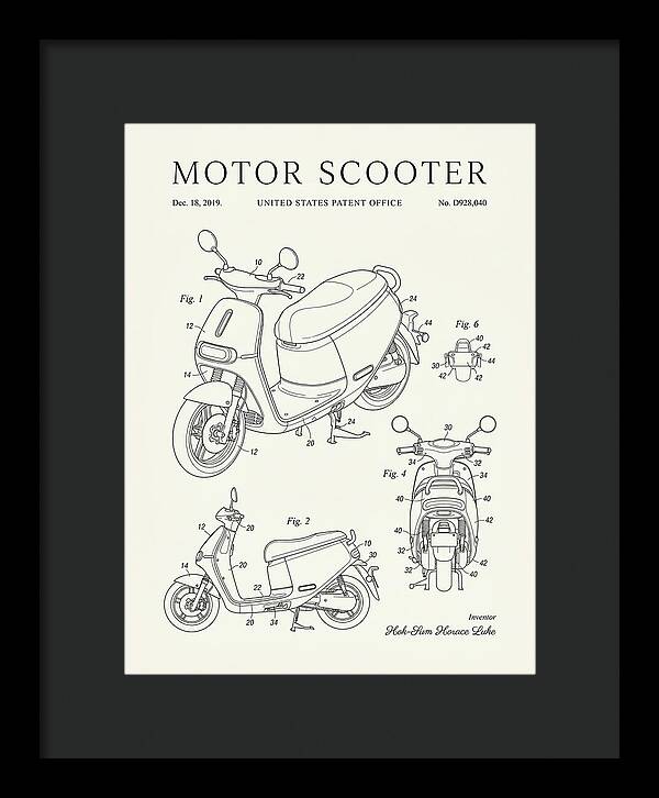 Motor Scooter Gogoro Minimalist Patent Usd928040s1