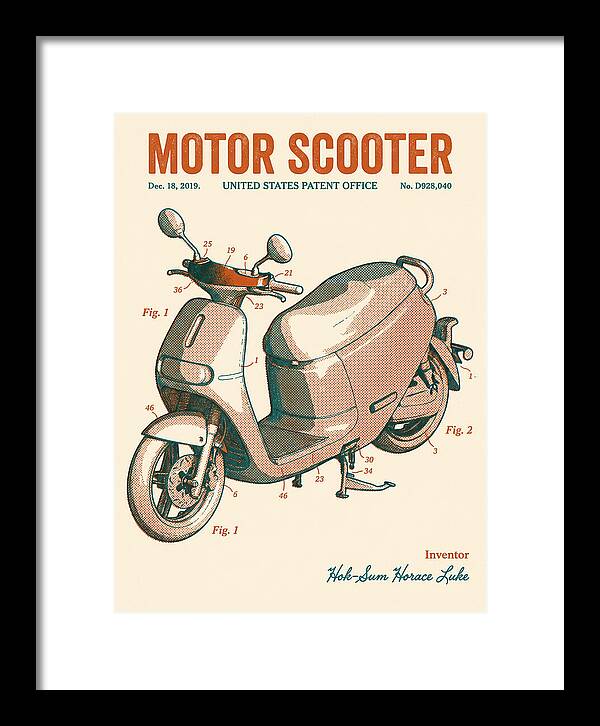 Motor Scooter Gogoro Retro Patent Usd928040s1