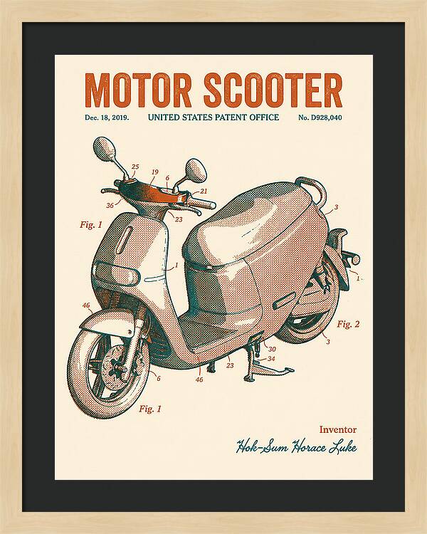 Motor Scooter Gogoro Retro Patent Usd928040s1