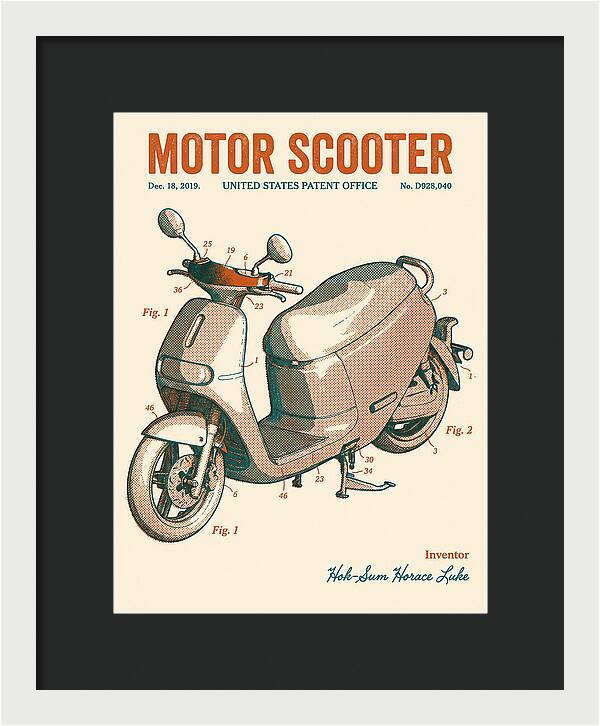 Motor Scooter Gogoro Retro Patent Usd928040s1