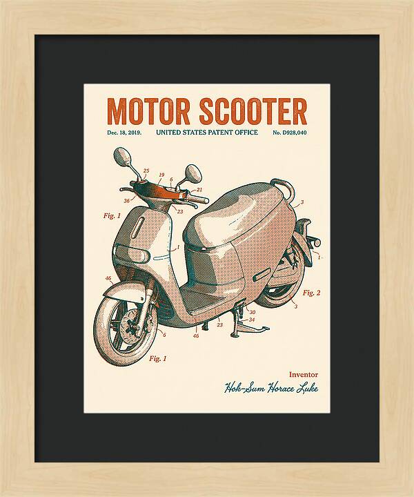 Motor Scooter Gogoro Retro Patent Usd928040s1