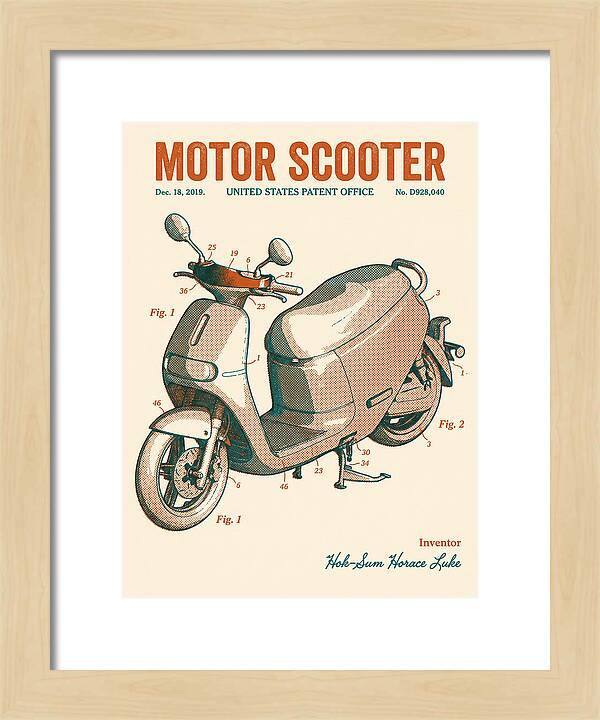 Motor Scooter Gogoro Retro Patent Usd928040s1