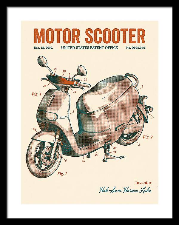 Motor Scooter Gogoro Retro Patent Usd928040s1