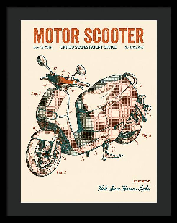 Motor Scooter Gogoro Retro Patent Usd928040s1