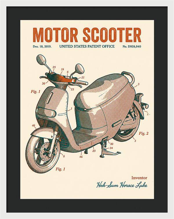 Motor Scooter Gogoro Retro Patent Usd928040s1