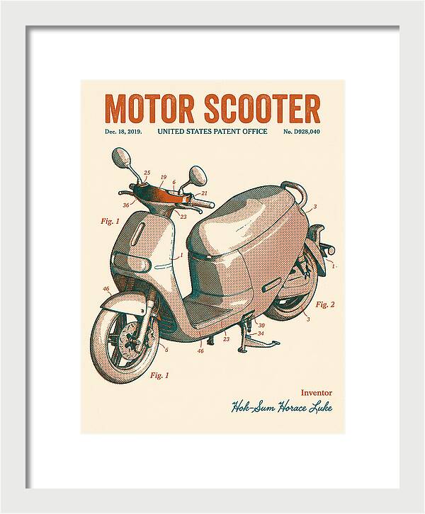 Motor Scooter Gogoro Retro Patent Usd928040s1