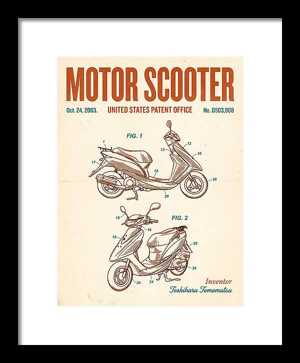 Motor Scooter Retro Patent Usd503908s1