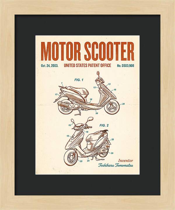 Motor Scooter Retro Patent Usd503908s1