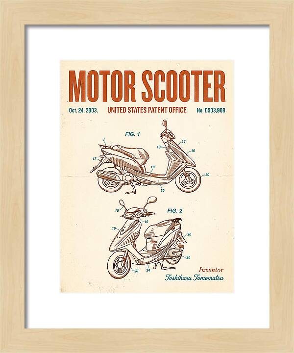 Motor Scooter Retro Patent Usd503908s1