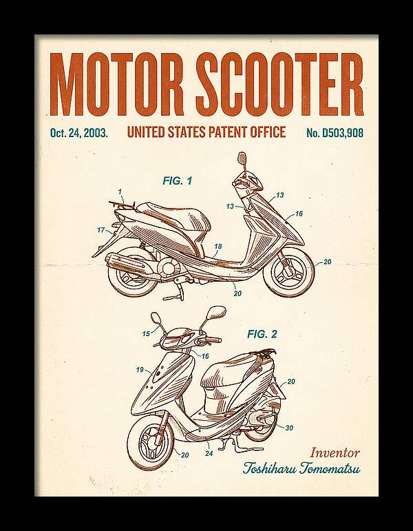 Motor Scooter Retro Patent Usd503908s1