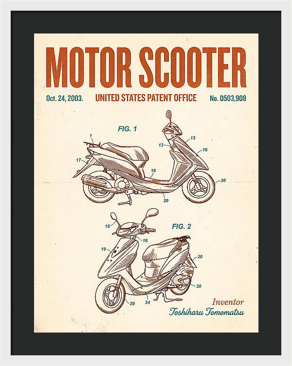 Motor Scooter Retro Patent Usd503908s1