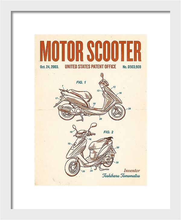 Motor Scooter Retro Patent Usd503908s1