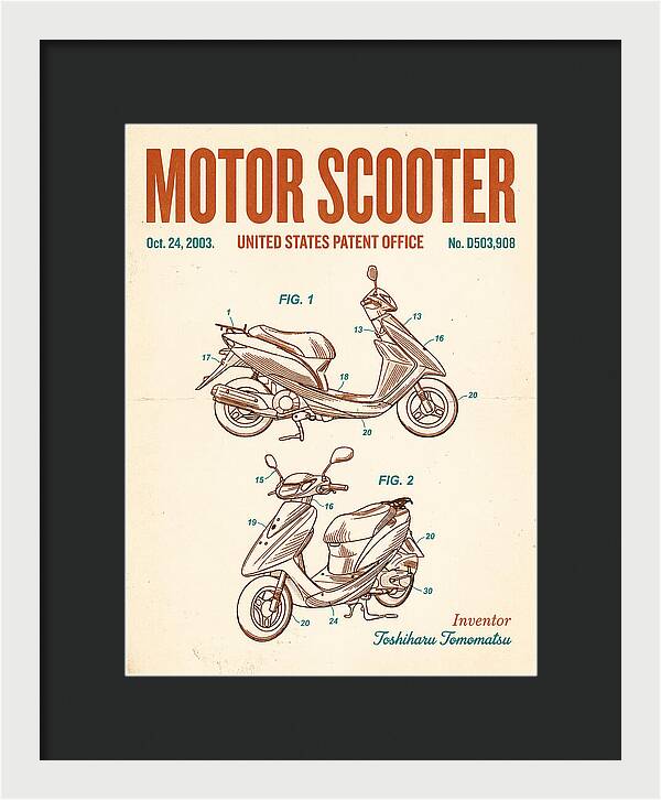 Motor Scooter Retro Patent Usd503908s1