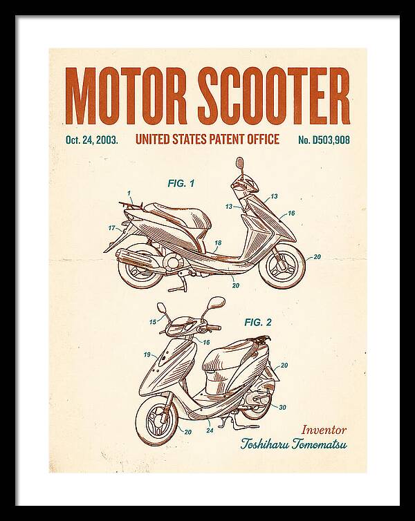 Motor Scooter Retro Patent Usd503908s1