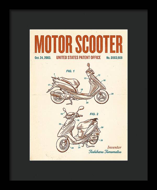 Motor Scooter Retro Patent Usd503908s1