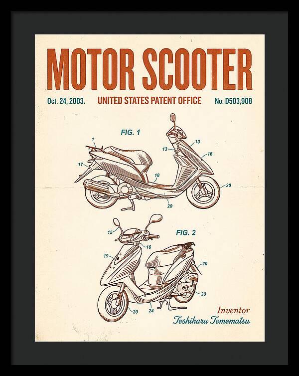Motor Scooter Retro Patent Usd503908s1