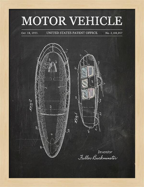 Motor Vehicle Dymaxion Chalkboard Patent Us2101057a