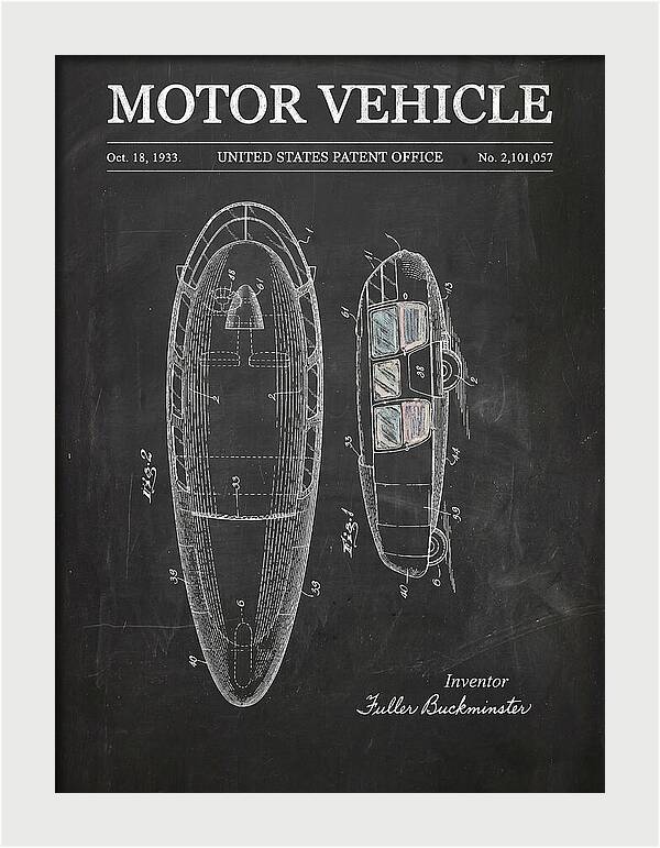 Motor Vehicle Dymaxion Chalkboard Patent Us2101057a