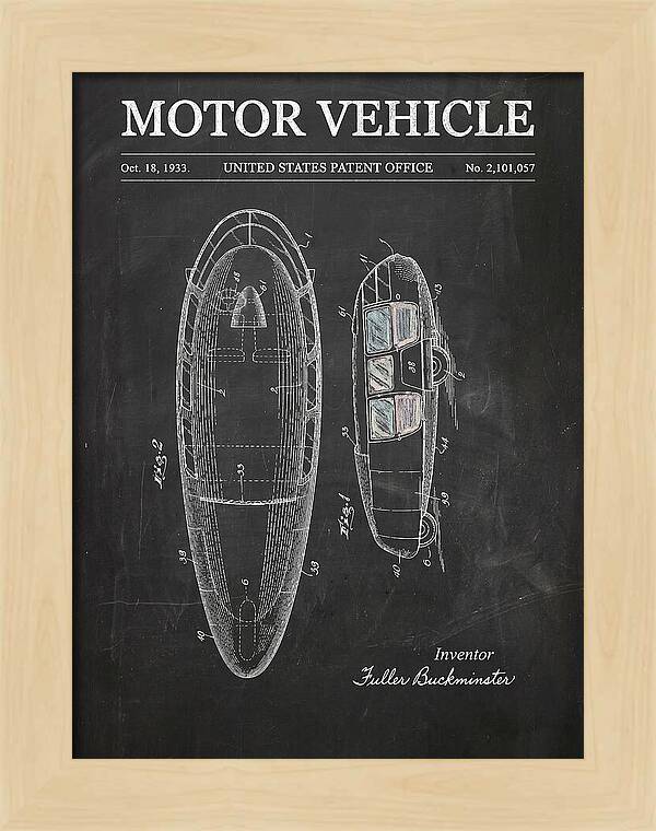 Motor Vehicle Dymaxion Chalkboard Patent Us2101057a