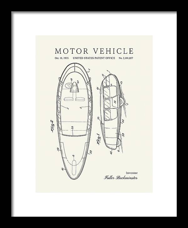 Motor Vehicle Dymaxion Minimalist Patent Us2101057a
