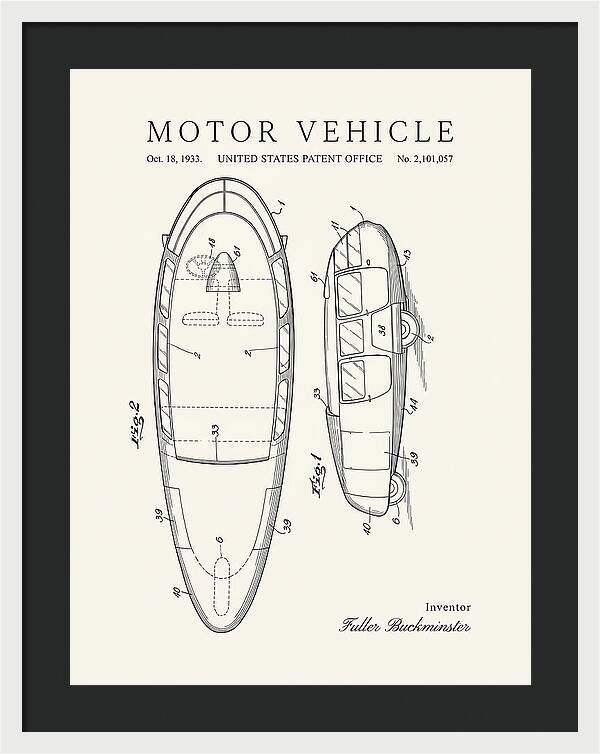 Motor Vehicle Dymaxion Minimalist Patent Us2101057a