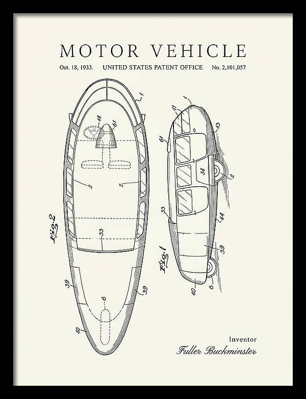 Motor Vehicle Dymaxion Minimalist Patent Us2101057a