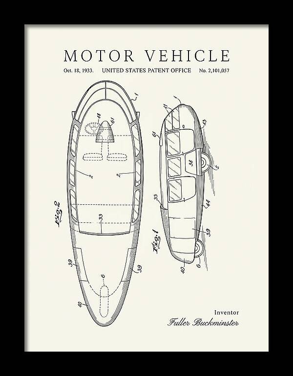 Motor Vehicle Dymaxion Minimalist Patent Us2101057a