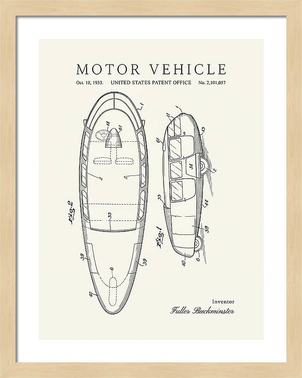 Motor Vehicle Dymaxion Minimalist Patent Us2101057a