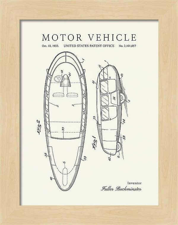 Motor Vehicle Dymaxion Minimalist Patent Us2101057a