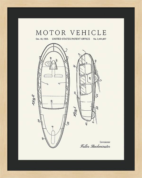 Motor Vehicle Dymaxion Minimalist Patent Us2101057a