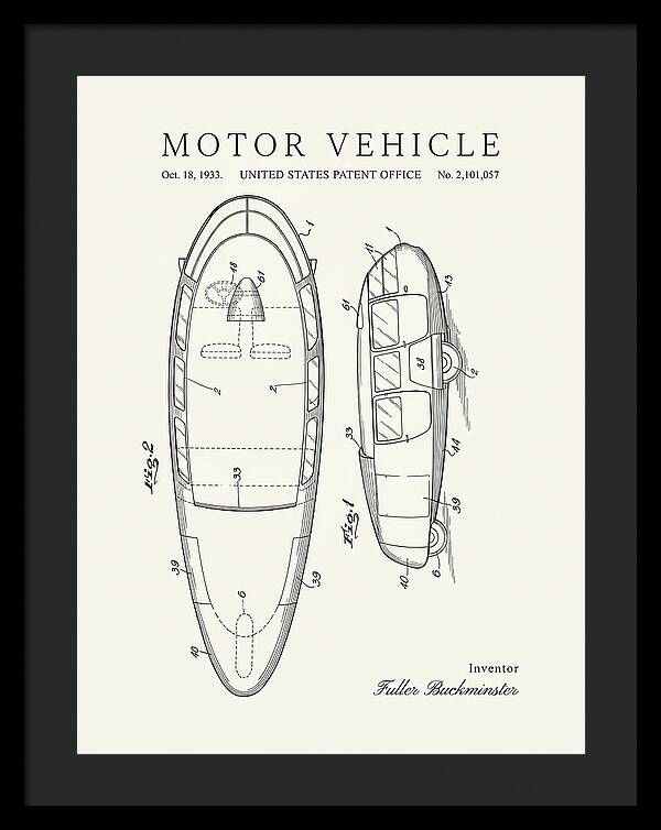 Motor Vehicle Dymaxion Minimalist Patent Us2101057a