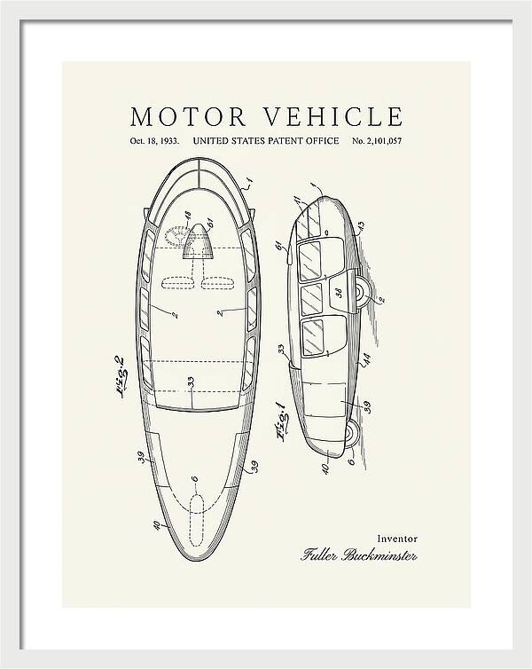 Motor Vehicle Dymaxion Minimalist Patent Us2101057a