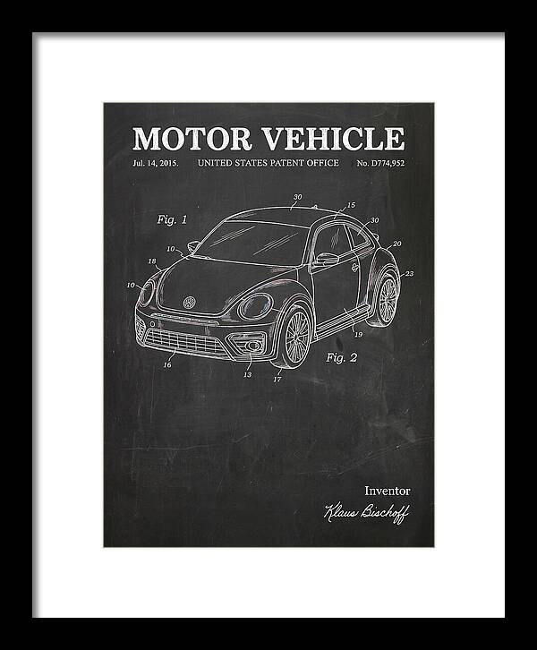 Motor Vehicle Vw Beetle Chalkboard Patent Usd774952s1