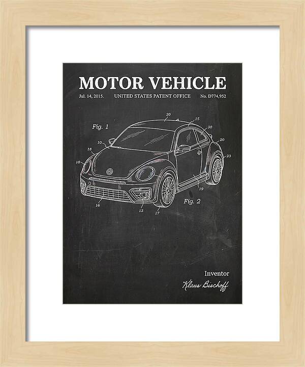 Motor Vehicle Vw Beetle Chalkboard Patent Usd774952s1