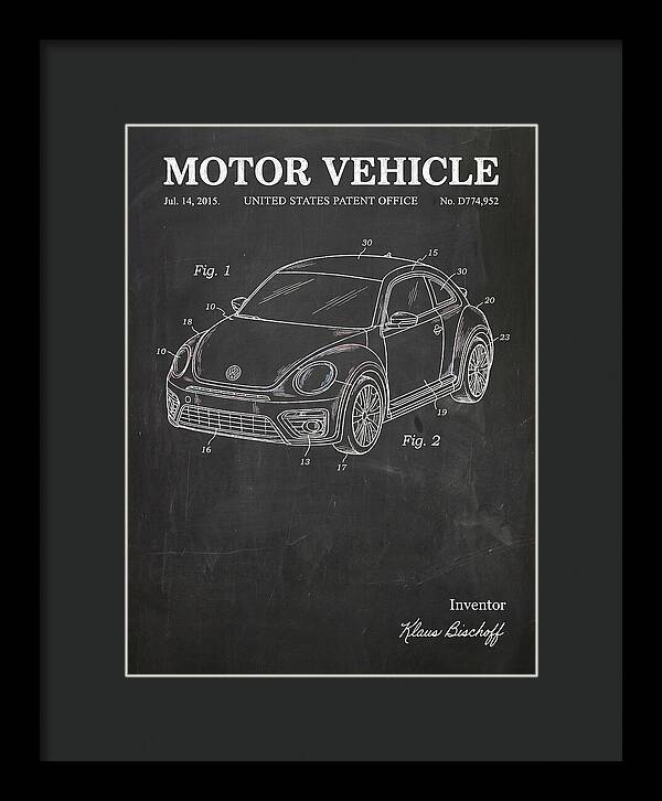 Motor Vehicle Vw Beetle Chalkboard Patent Usd774952s1