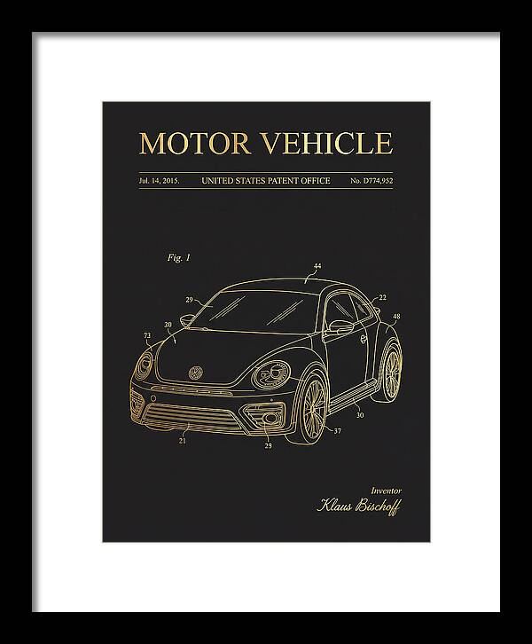 Motor Vehicle Vw Beetle Gold Patent Usd774952s1