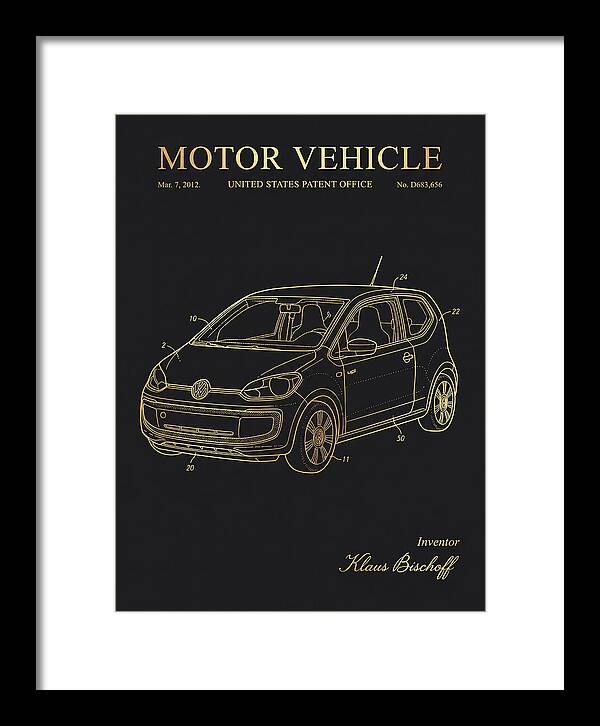 Motor Vehicle Vw Up! Gold Patent Usd683656s1