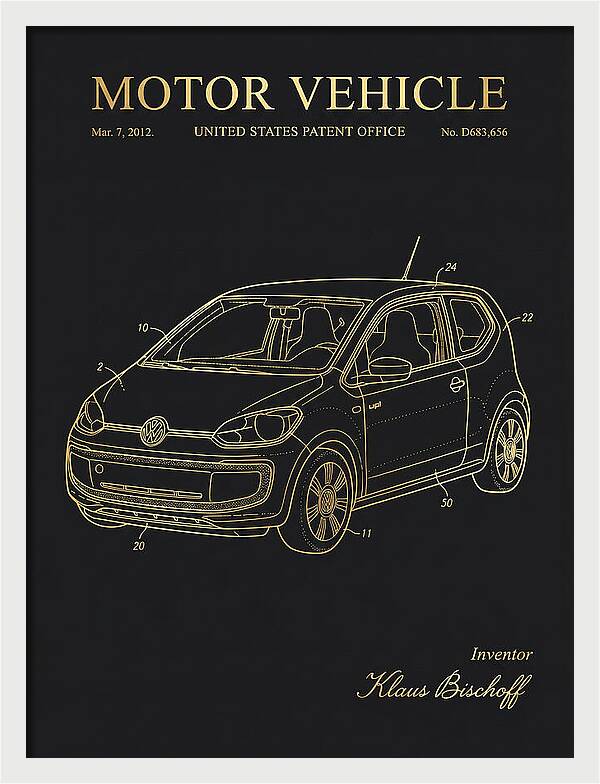 Motor Vehicle Vw Up! Gold Patent Usd683656s1
