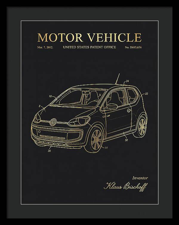 Motor Vehicle Vw Up! Gold Patent Usd683656s1