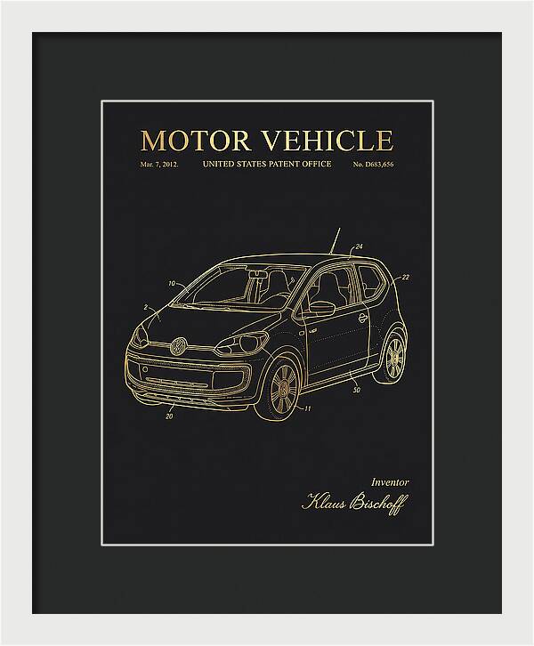 Motor Vehicle Vw Up! Gold Patent Usd683656s1